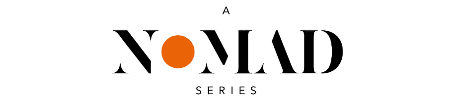 A NoMad Series logo, with an orange circle in place of the letter O